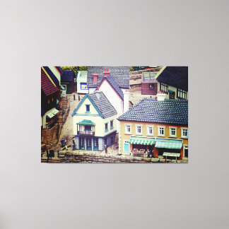Lienzo Modelos de edificios costeros