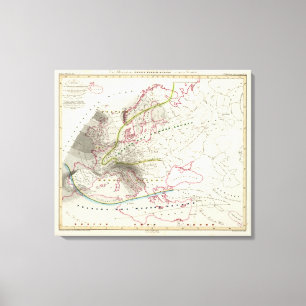 Lienzo Modelos de la lluvia en Europa