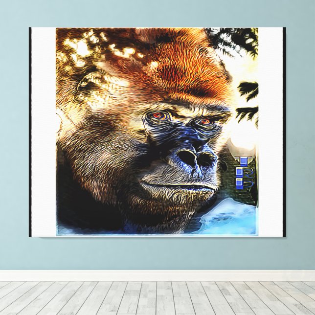 Lienzo Modelos primarios: Gorila sobresaliente 01-01 (Insitu (piso de madera))