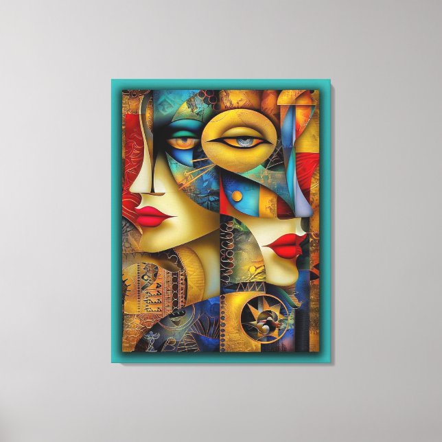 Lienzo Modern Abstract Canvas Art – Gallery Wall Décor fo (Anverso)