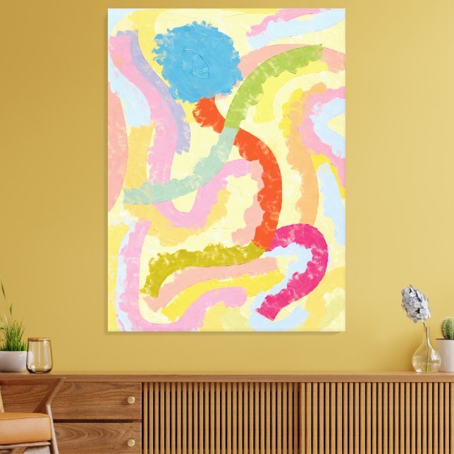 Lienzo Modern Abstract Colorful Dance (Insitu (Sala de estar))