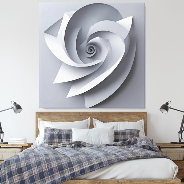 Lienzo Modern Abstract Spiral – Minimalist 3D AI art  (Insitu(Dormitorio))