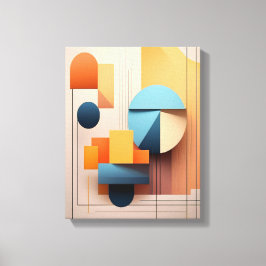Lienzo Modern Bauhaus Geometric 3D Abstract Art Gallery