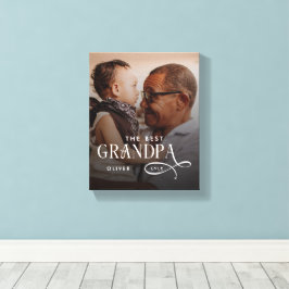 Lienzo Modern Best GrandPa Ever Photo Personalized