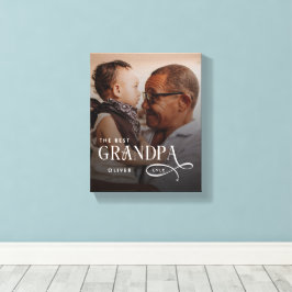 Lienzo Modern Best GrandPa Ever Photo Personalized