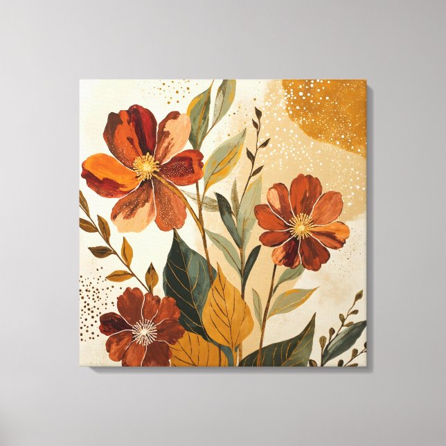 Lienzo Modern Boho Botanical Abstract Wall Art (Anverso)