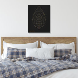 Lienzo Modern Boho Gold Minimalist Botanical Canvas Art