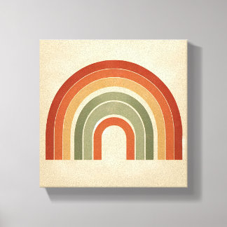 Lienzo Modern Boho Rainbow Art - Minimalist Terracotta an