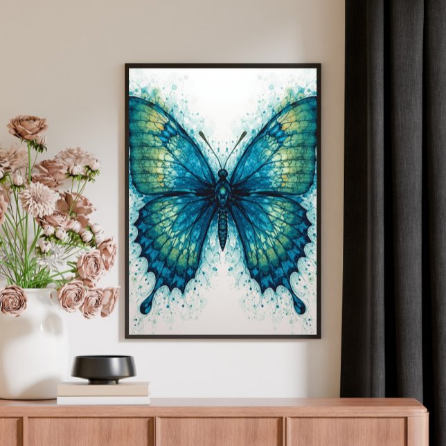 Lienzo Modern Fantasy Fractal Art Watercolor Butterfly  (Subido por el creador)