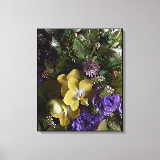 Lienzo Modern Floral Bouquet Wrapped Canvas Wall Art (Anverso)