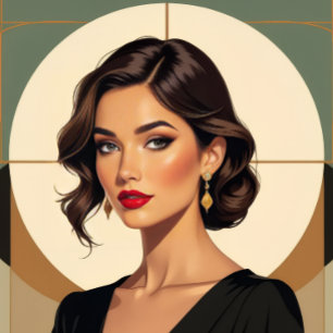 Lienzo "Modern Glam Woman Portrait Art - Moda elegante