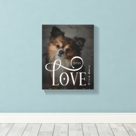 Lienzo Modern Love Custom Dog Pets Photo Monogram