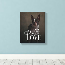 Lienzo Modern Love Custom Dog Pets Photo Monogram