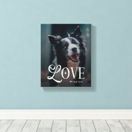 Lienzo Modern Love Custom Dog Pets Photo Monogram