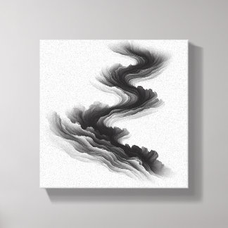 Lienzo Modern Minimalist Abstract Layered Flow - Smoke