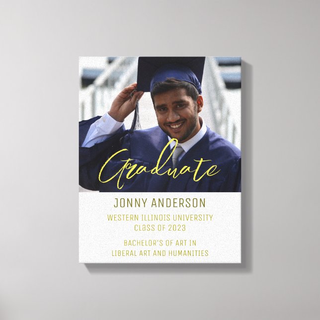 Lienzo Modern Minimalist Photo and Script (Anverso)