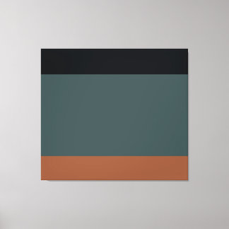 Lienzo Modern Minimalist Tri-Tone: Charcoal, Slate, and O