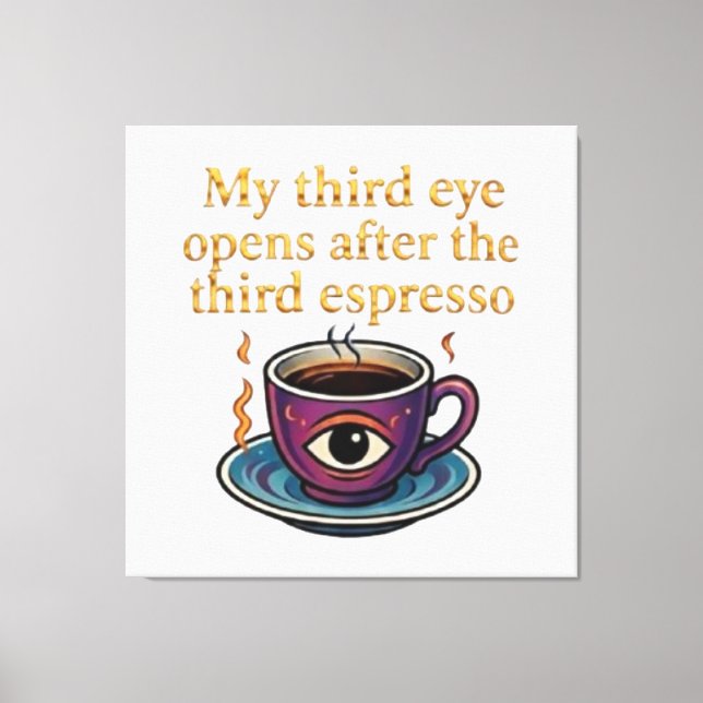 Lienzo Modern Mystic Coffee Art My third eye collection (Anverso)
