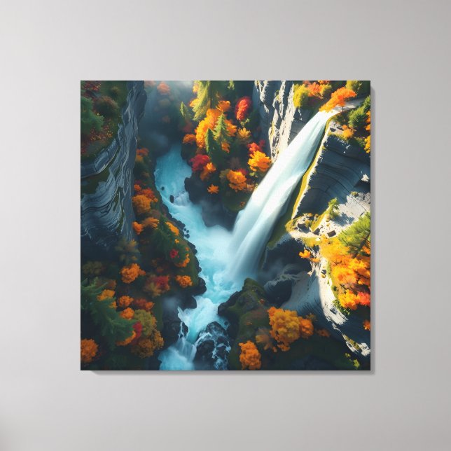 Lienzo Modern Navy & Gold Abstract Mountain Peak – Luxury (Anverso)