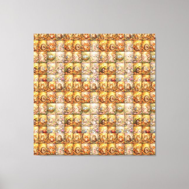 Lienzo Modern Patchwork Pattern Collage (Anverso)