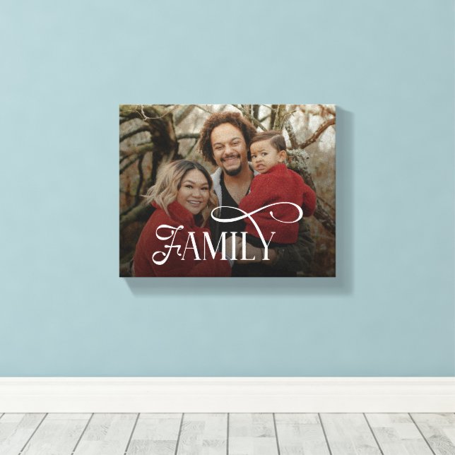 Lienzo Modern Script Family Custom Photo Name  (Insitu (piso de madera))