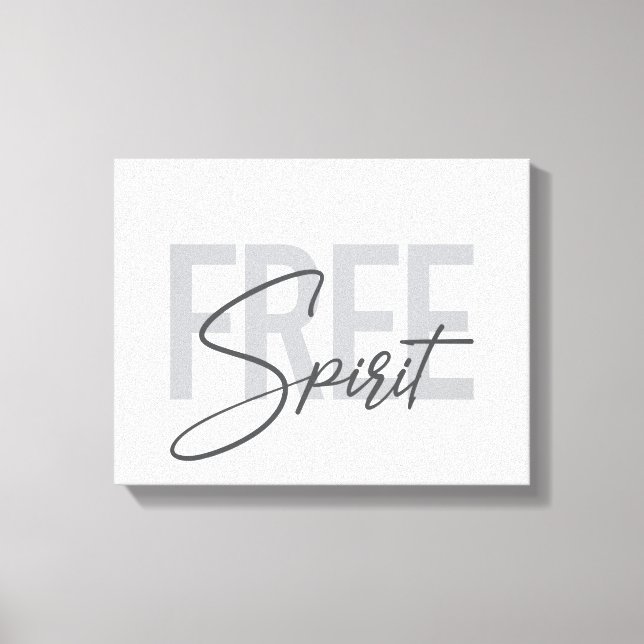 Lienzo Modern, simple, cool typography of Free Spirit (Anverso)