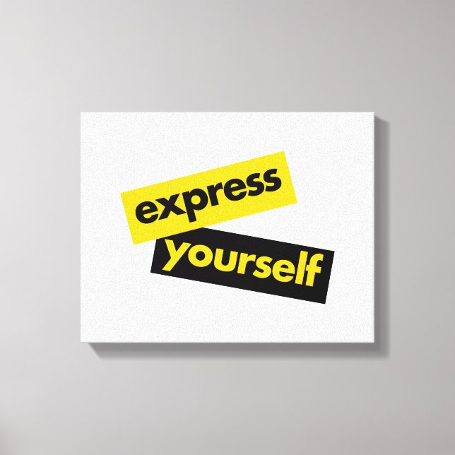 Lienzo Modern, vibrant, bold graphic of Express Yourself (Anverso)