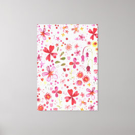 Lienzo Moderna acuarela de flores silvestres