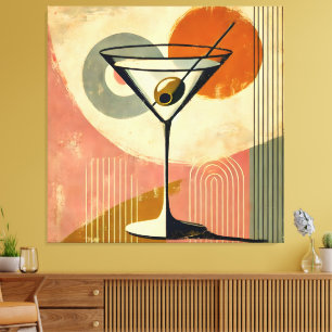 Lienzo Moderna Martini de Mid Century