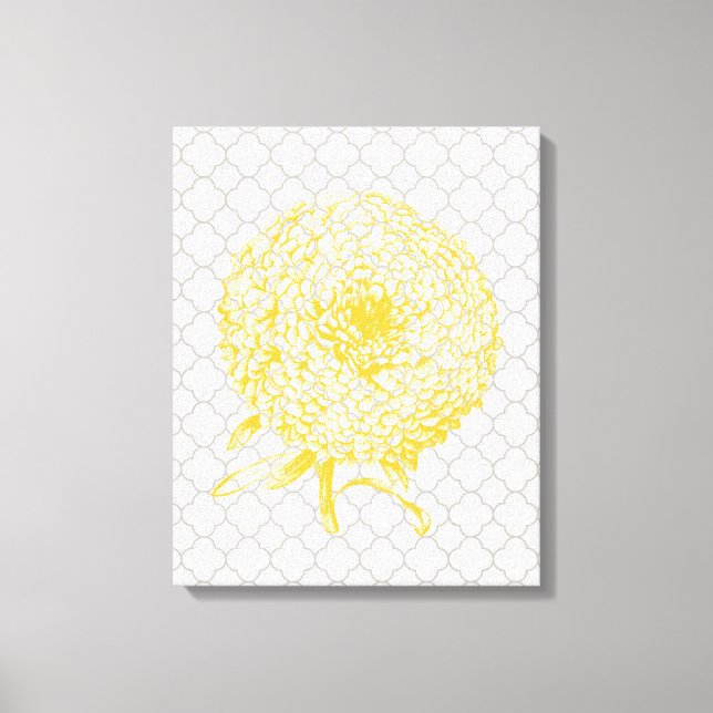 Lienzo Moderna tela estirada floral (Anverso)