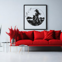 Moderna y elegante gallina ecuestre de flores