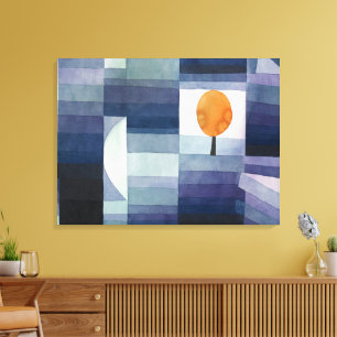 Lienzo Moderno Abstracto Geométrico Azul Naranja Klee