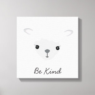 Lienzo Moderno Be Kind Baby nursery Lion Art Canvas Impri