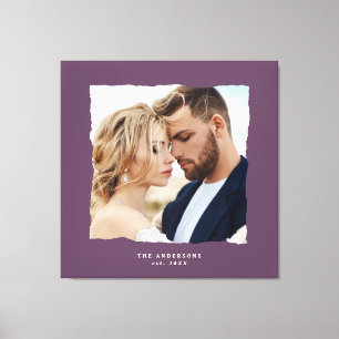 Lienzo Moderno boda fotográfico personalizado en.