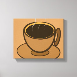 Lienzo Moderno café café marrón de mediados de siglo