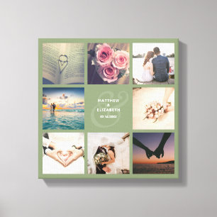 Lienzo Moderno Collage de fotos elegante de Ampersand y B