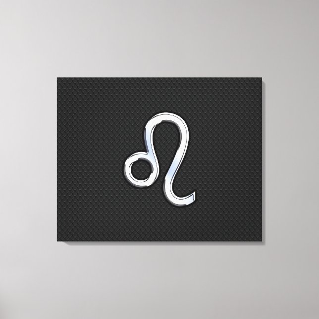 Lienzo Moderno cromo como el Rótulo Leo en piel de serpie (Anverso)