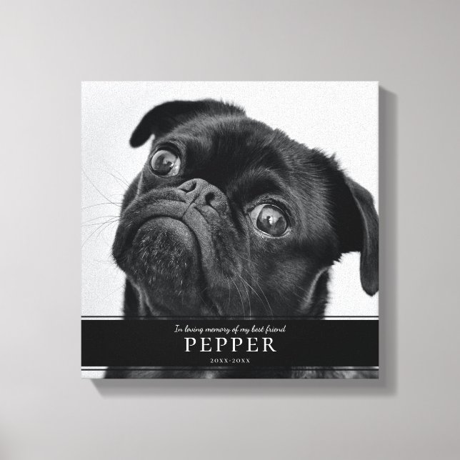 Lienzo Moderno En La Foto Conmemorativa Del Perro Mascota (Anverso)