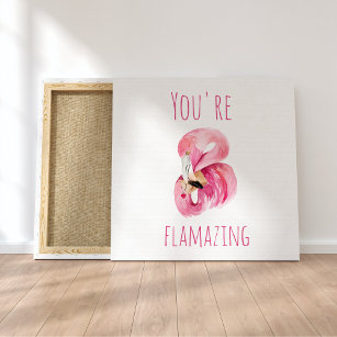 Lienzo Moderno, Es Flamante Belleza Flamingo Rosa