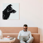 Lienzo Moderno Esbozo de fotografía digital en blanco y n<br><div class="desc">Impresión de lienzo de perros de dibujo digital moderno en blanco y negro</div>
