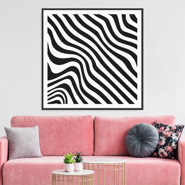 Lienzo Moderno Frio Blanco y Negro (Insitu (Sala de estar))