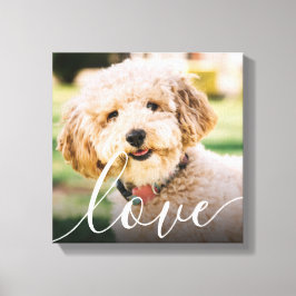 Lienzo Moderno guión simple amor Mascota foto memorial