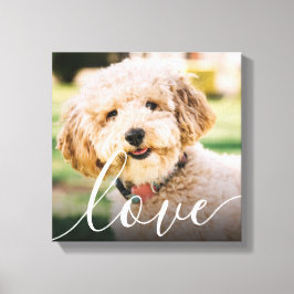 Lienzo Moderno memorial de foto de mascota de amor con le