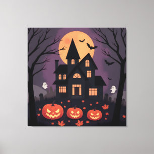 Lienzo Moderno Minimalista Espeluznante Halloween
