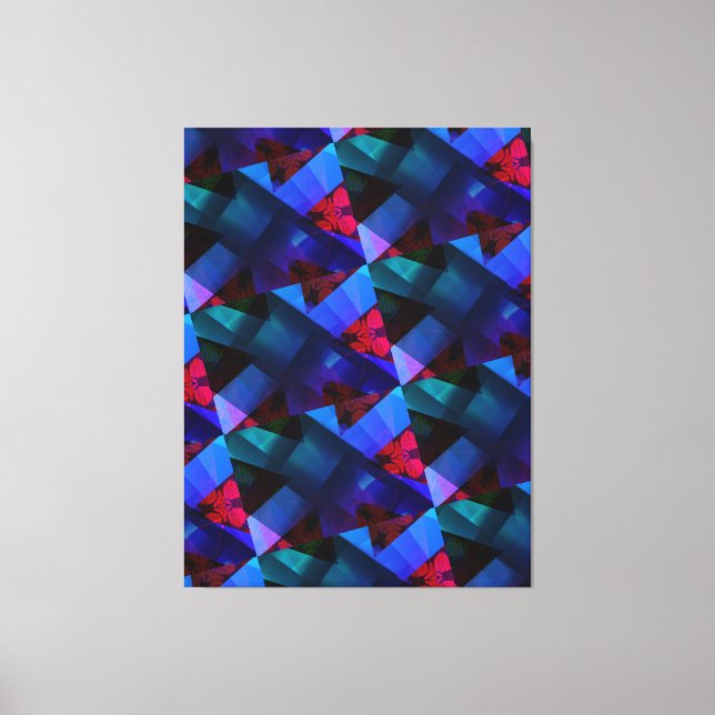 Lienzo Moderno -NEGRO-ROJO-AZUL-PURPLE-Muy Agradable (Anverso)