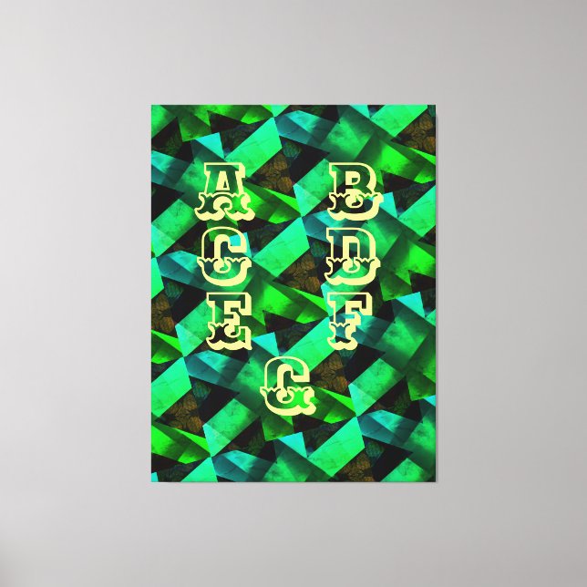 Lienzo Moderno -NEGRO-VERDE-AZUL-AMARILLO-Muy Agradable (Anverso)