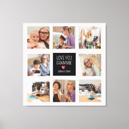 Lienzo Moderno Personalizado de Collage de fotos simple e