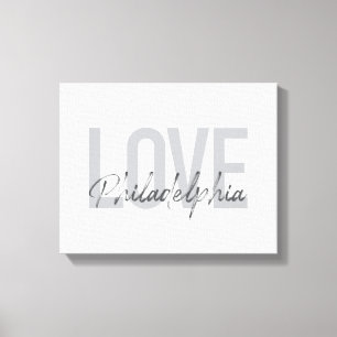 Lienzo Moderno, simple, genial, diseño Love Philadelphia