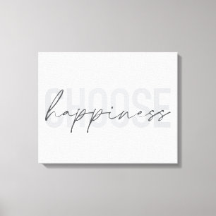 Lienzo Moderno, simple, inspirador "Elige la Felicidad"