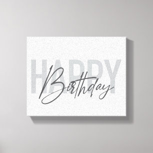 Lienzo Moderno, simple, urbano, fresco Feliz Cumpleaños
